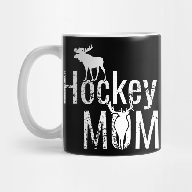 American Hockey Mom in White and Black by M Dee Signs